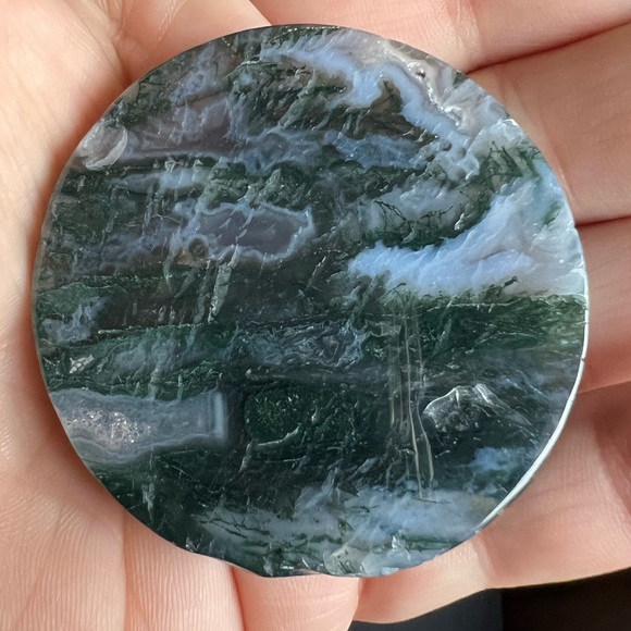 Moss Agate Coaster - Picture 4 of 17